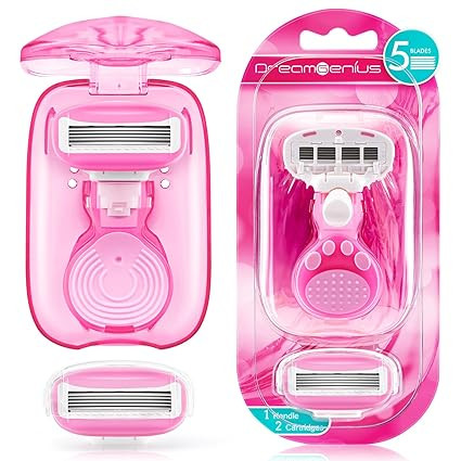 DreamGenius Travel Razors for Women, Travel Size Toiletries Include 1 Handle and 2 Cartridges, Ex... | Amazon (US)