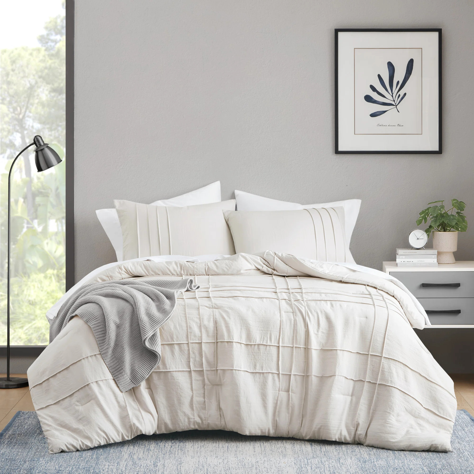 Seamus Pinch Pleated Soft Washed Boho Comforter Set | Wayfair North America