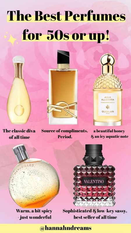 5 magnetic perfumes for ladies over 40 and 50s ❤️

The YSL one is to die for - whenever my mum wear this, she always get a ton of compliments ✨💝

When you want to elevate the outfit, picking the right perfume work wonders ☺️💕

#LTKover40 #LTKfindsunder100 #LTKbeauty