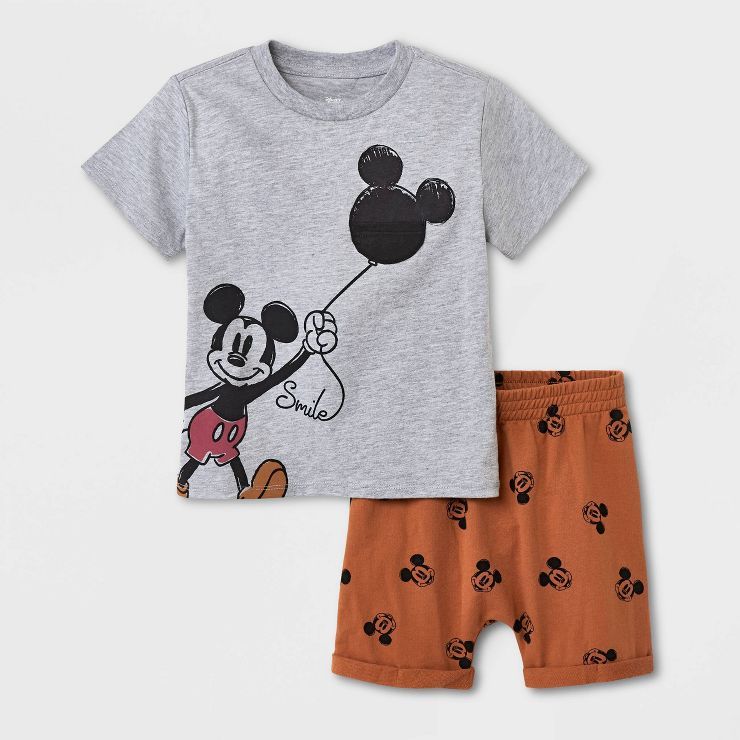 Toddler Boys' Disney Mickey Mouse Top and Bottom Set - White | Target
