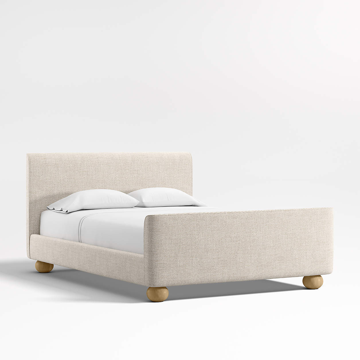 Emery Dune Upholstered Kids Full Bed + Reviews | Crate & Kids | Crate & Barrel