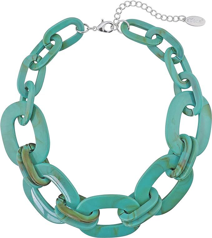BOCAR Statement Chunky Fashion Acrylic Beads Choker Chain Necklace for Women Gifts | Amazon (US)