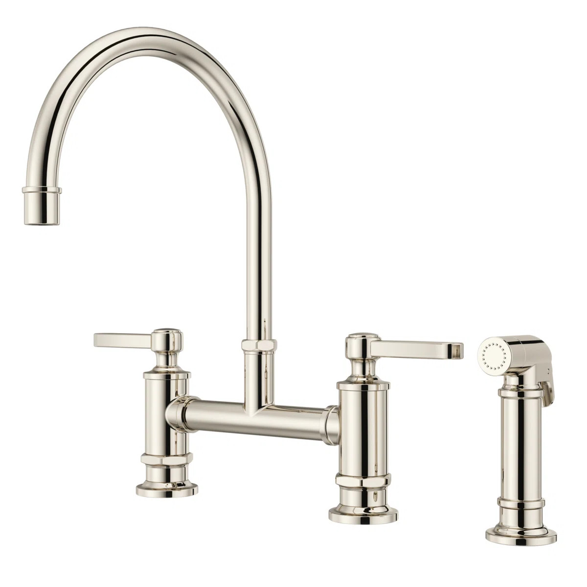Port Haven Kitchen Bridge Faucet with Side Spray LG31TDD | Wayfair North America