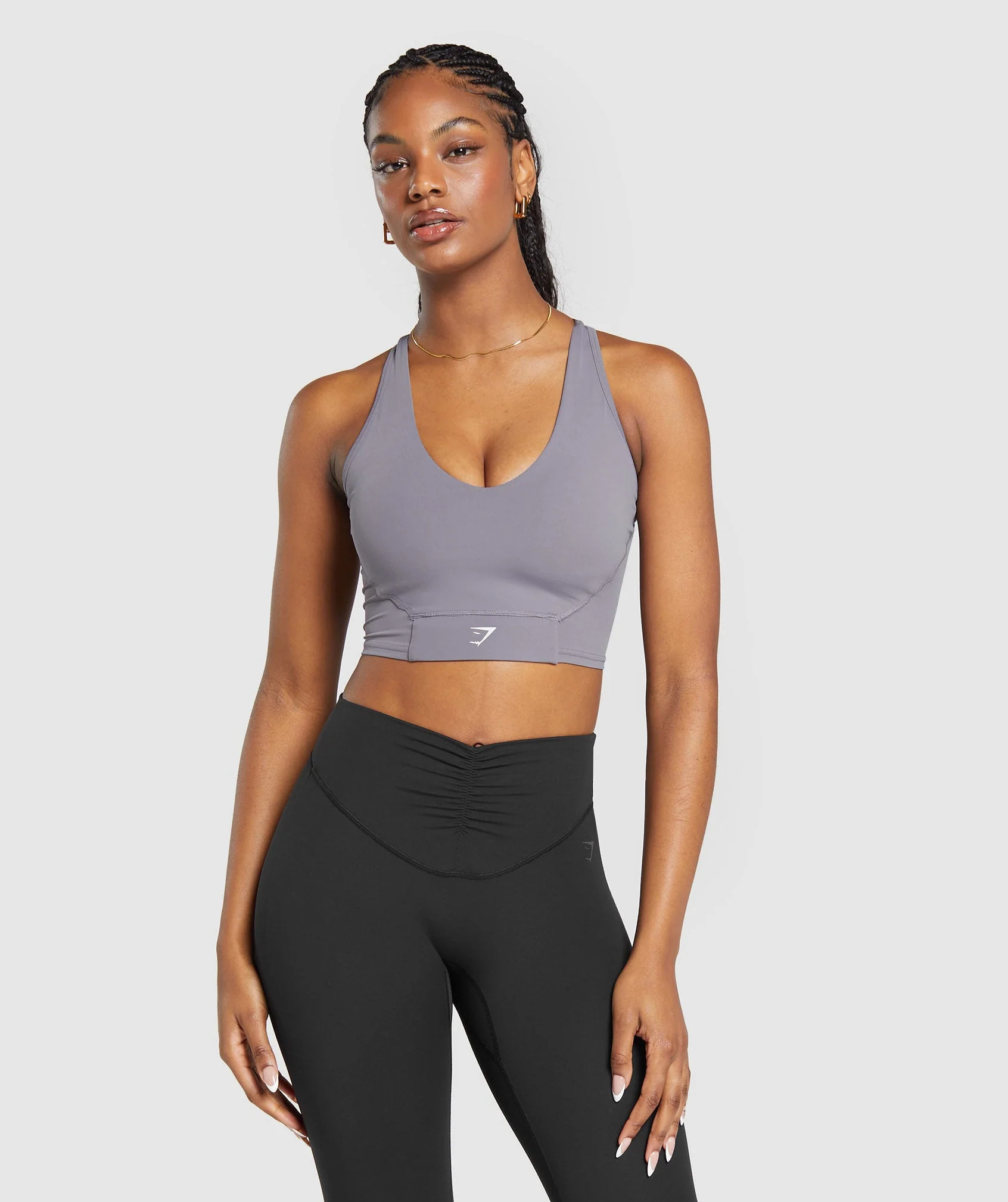 Gymshark Crop Mesh Tank - Fog Purple | Gymshark US