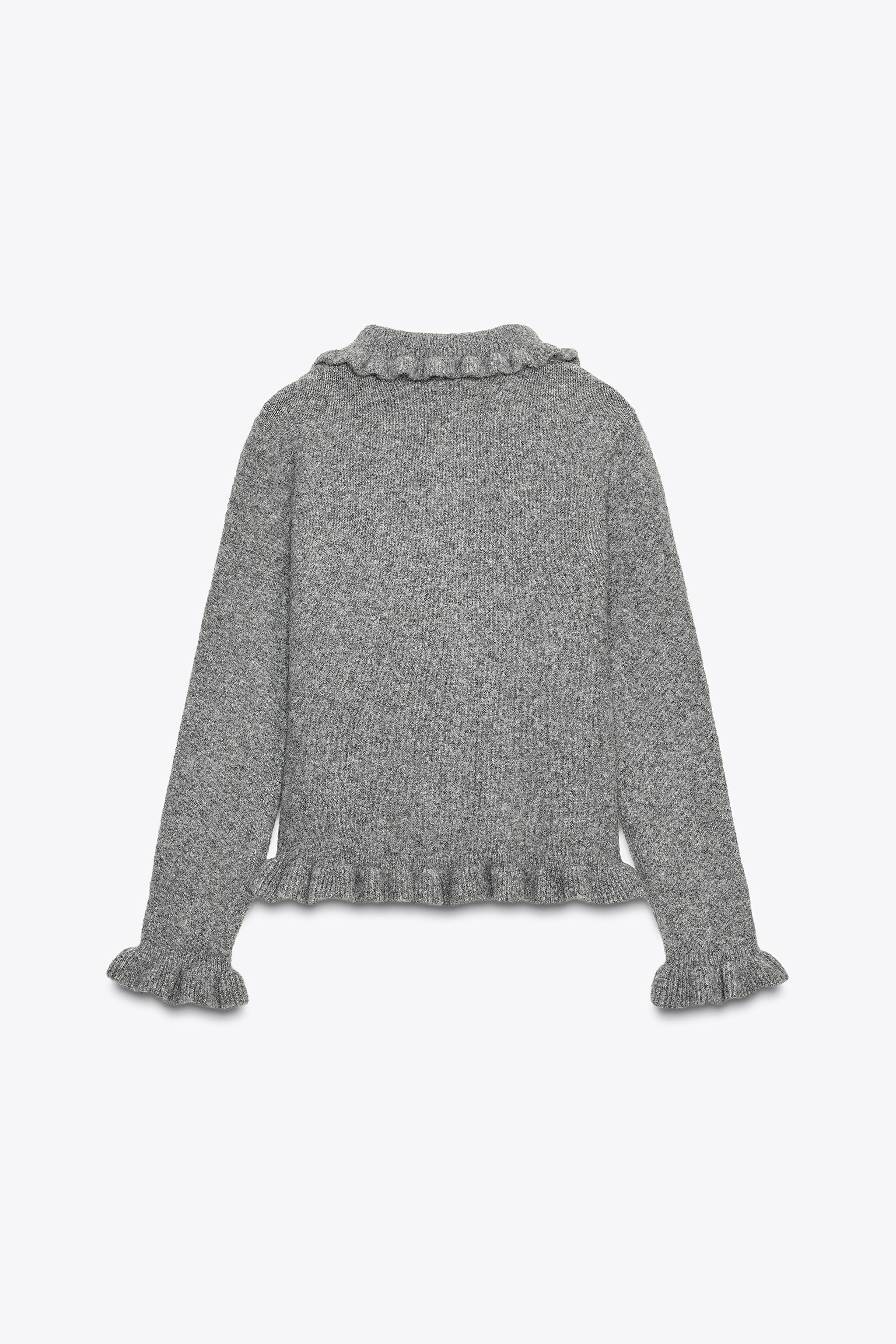 RUFFLED KNIT CARDIGAN | Zara US