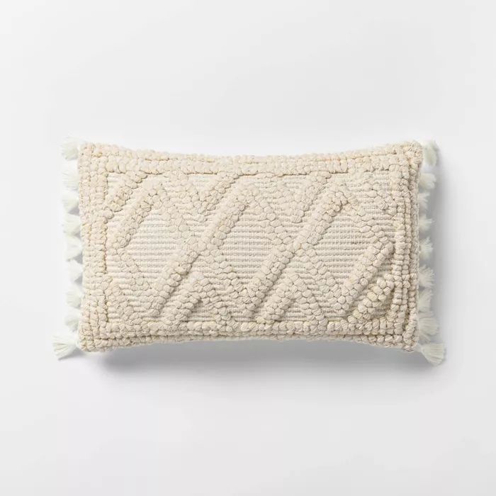 Lumbar Woven Textured Diamond Throw Pillow - Opalhouse™ | Target