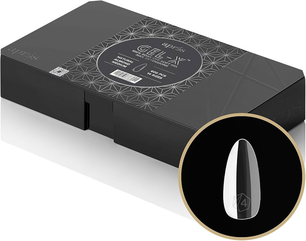 Apres Nail Gel-X Natural Almond Medium Box of Tips | 600 Gel-X Tips, Premium Quality, 14 Sizes 00... | Amazon (US)