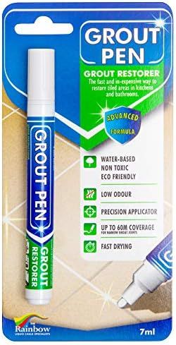 Grout Pen White Tile Paint Marker: Waterproof Tile Grout Colorant and Sealer Pen - White, Narrow ... | Amazon (US)