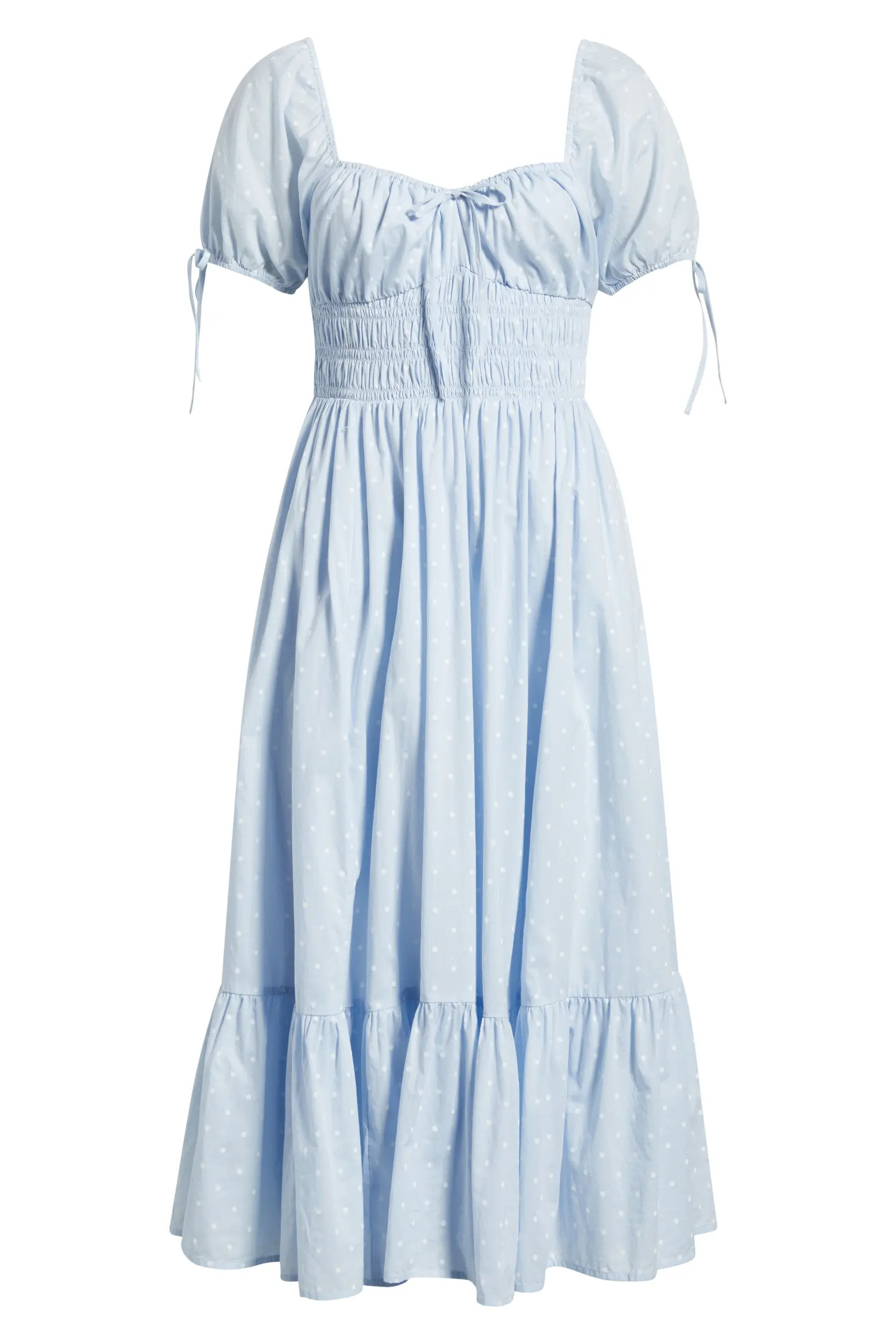 Sweetheart Puff Sleeve Midi Dress (Women) | Nordstrom | Nordstrom