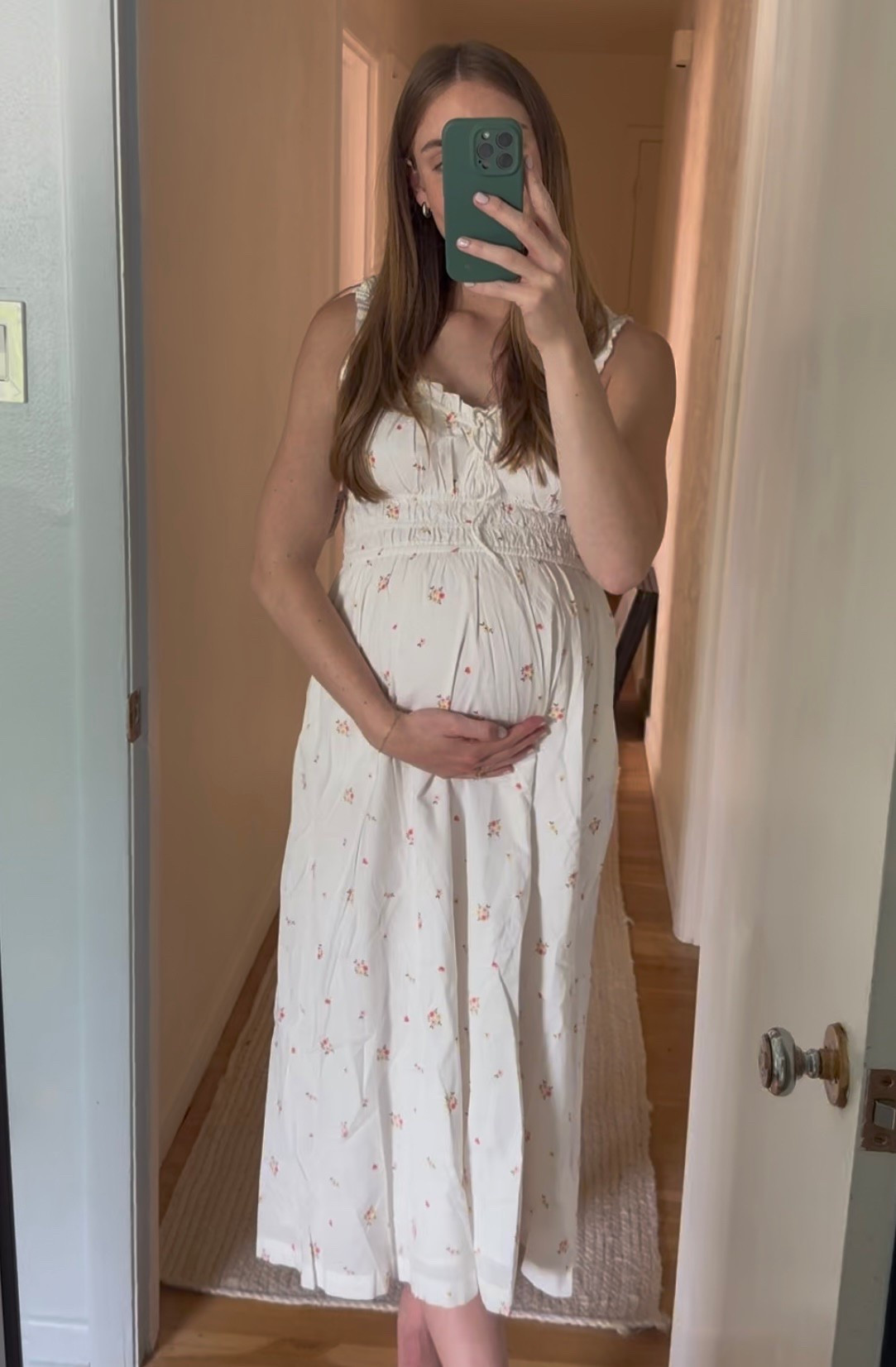 33 weeks pregnant! Wearing a small, tall ◡̈ #bumpfriendly #maternity #pregnancy #dress #maxi

#LTKBump #LTKBaby