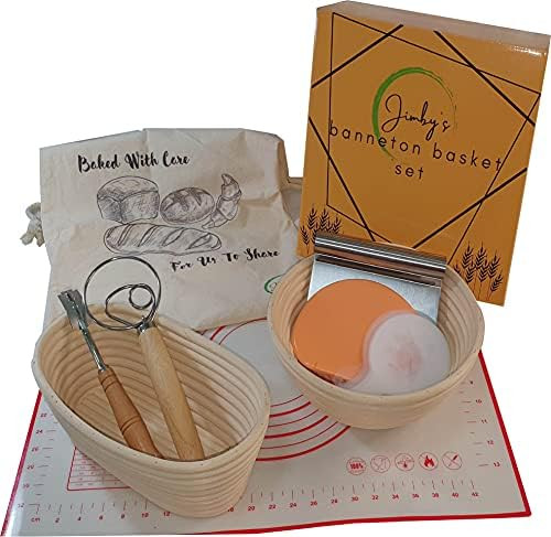 Banneton Proofing Basket Baking Tools | Lame Scraper Whisk Bag and Mat | Complete Suppli… | Amazon (US)