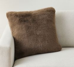 Faux Fur Mink Pillow | Pottery Barn (US)