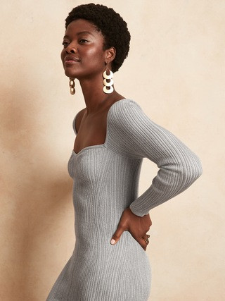Metallic Sweetheart Sweater Dress | Banana Republic (US)