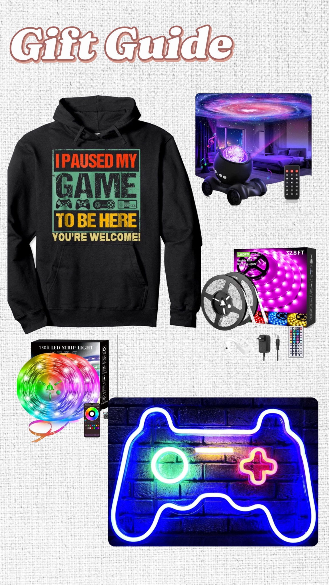 Gift guide for the gamer!

Looking for last-minute gift, ideas for the teenager, gamer, preteen boy? Give them fun gifts so actually use. 

#Gamer #GamerGiftIdea #GamerGiftIdeas #GiftIdeasForTheGamer #GiftIdeaGamer #GiftIdeaPreteen #GiftIdeaBoy #GiftIdeaTeenBoy #GiftTeenageBoy #TeenageBoyGiftIdeaIdea #TeenageGiftIdeas #PreteenGiftIdeas #PreteenGiftIdea #HolidayGiftIdea #ChristmasGiftIdea #HolidayGiftIdeas #ChristmasGiftIdeas #StockingStuffer #NeonLights #NeonSign #LEDLights #KidRoomDecor #PreteenRoomDecor #TeenRoomDecor #LTK #LTKUnder50 #LTKFindUnder100

#LTKkids #LTKGiftGuide #LTKfamily