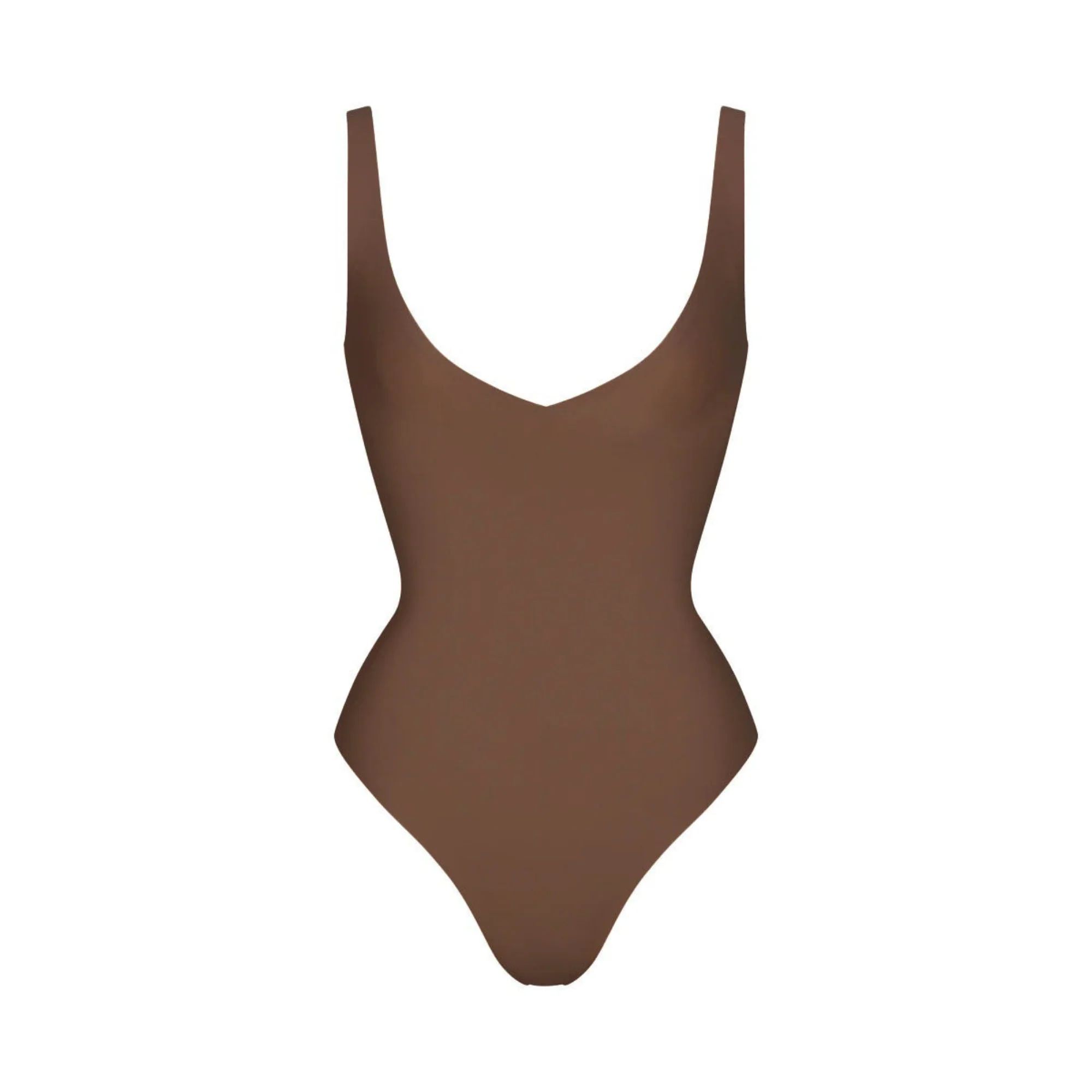 SKIMS BODY UNLINED PLUNGE THONG BODYSUIT | JASPER | SKIMS (US)