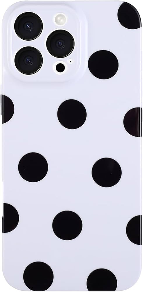 Compatible with iPhone 14 Pro Max Case, Cute Polka Dot Glossy Design for Women, Shockproof Soft T... | Amazon (US)