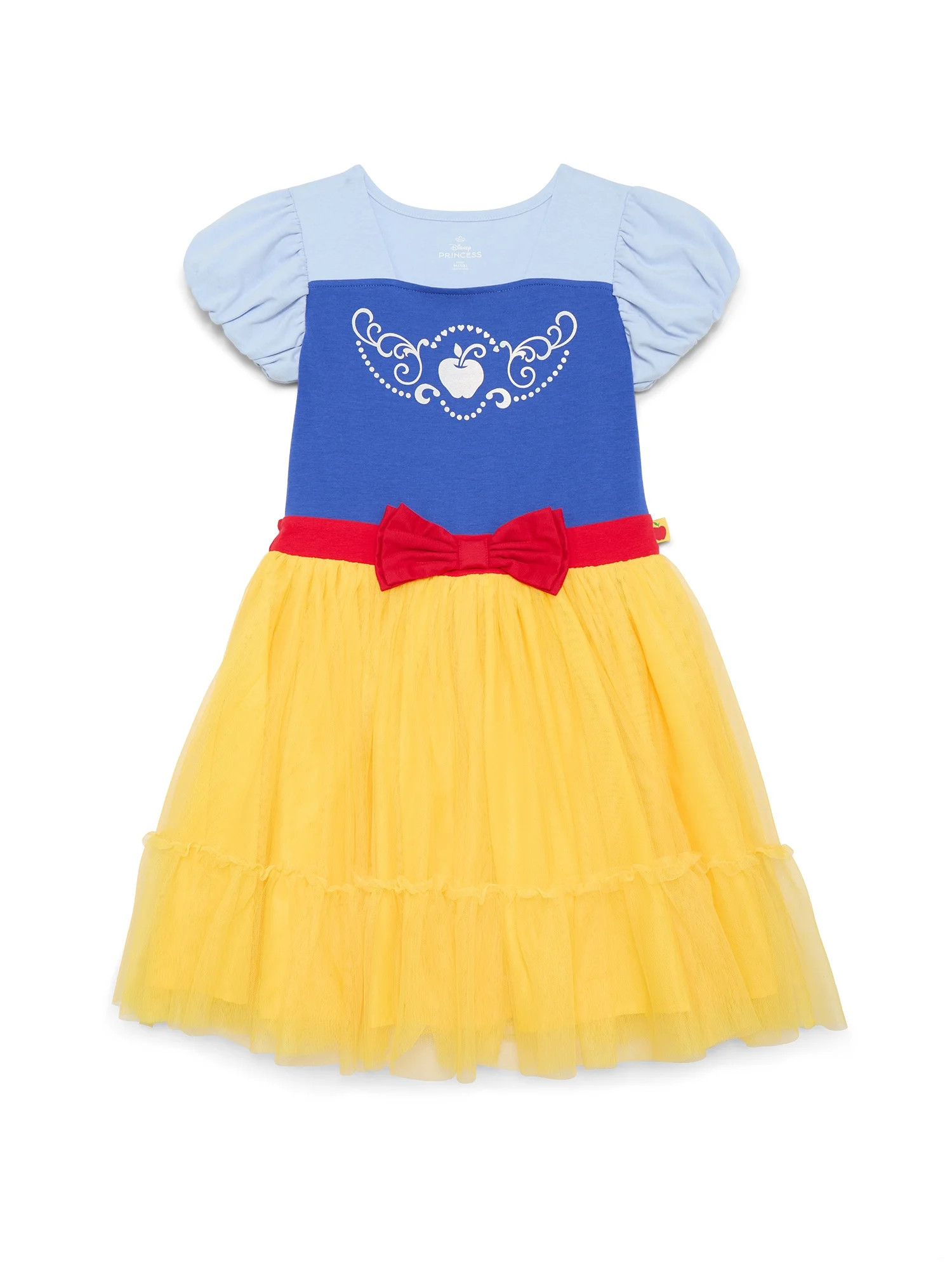 Disney Princess Girls Snow White Cosplay Dress with Short Puff Sleeves, Sizes 4-12 | Walmart (US)