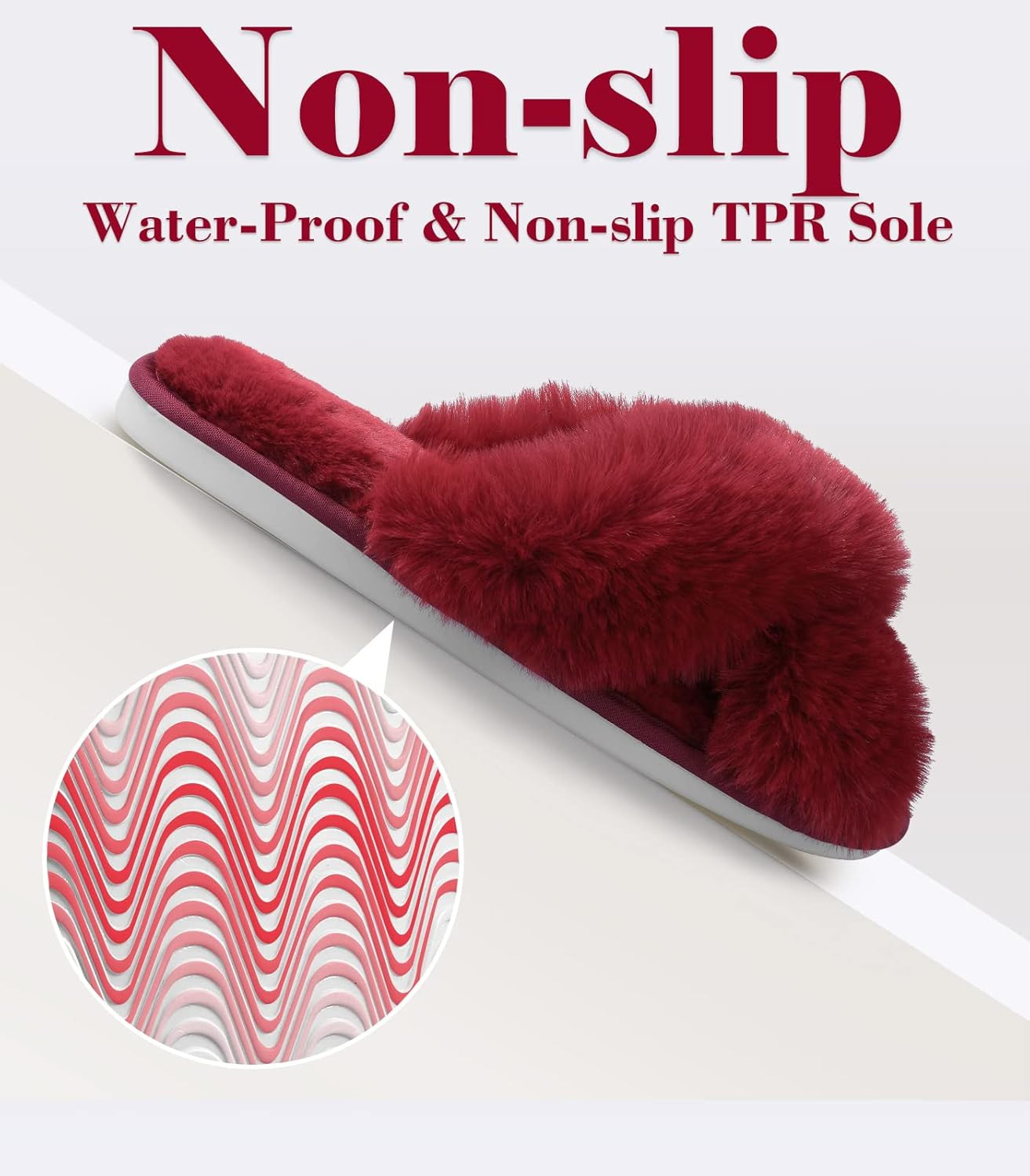 Ankis Womens Fuzzy Memory Foam Slippers Cross Band Cozy Plush Home Slippers Fluffy Furry Open Toe... | Amazon (US)