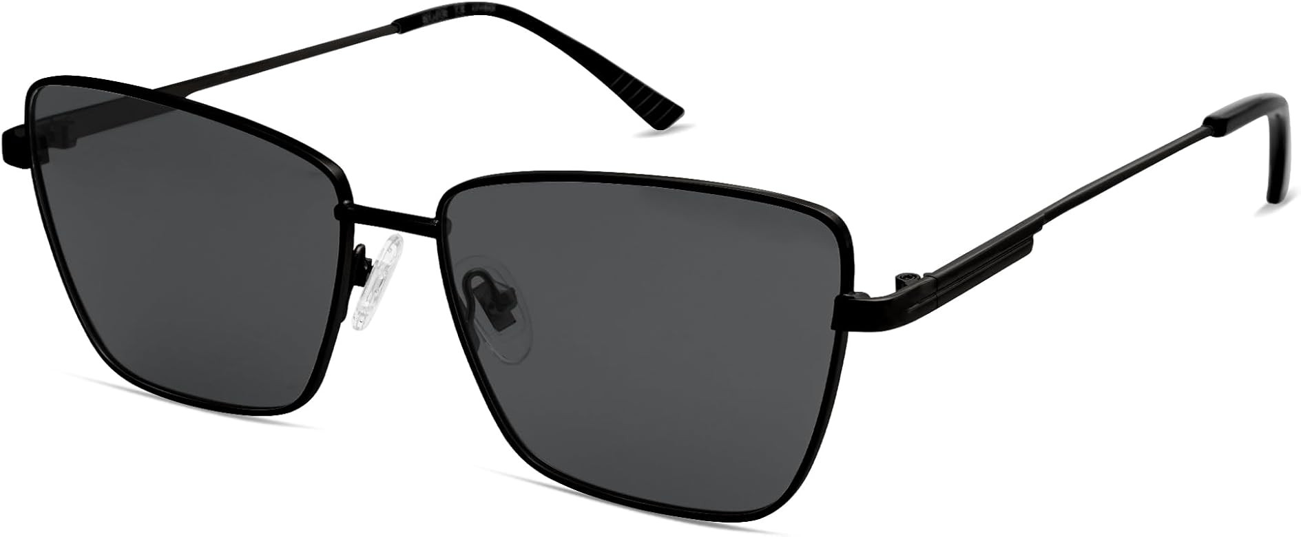 SOJOS Trendy Polarized Cat Eye Sunglasses Womens Flat Lens Retro Metal Frame Shades Lentes De Sol... | Amazon (US)