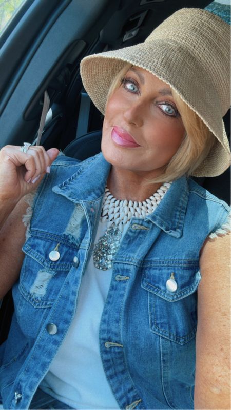 Obsessed with my hat!!   I’ve linked it below & me vest is tts.  I did size up to a lg  because I wanted it oversized 

#LTKstyletip #LTKtravel
