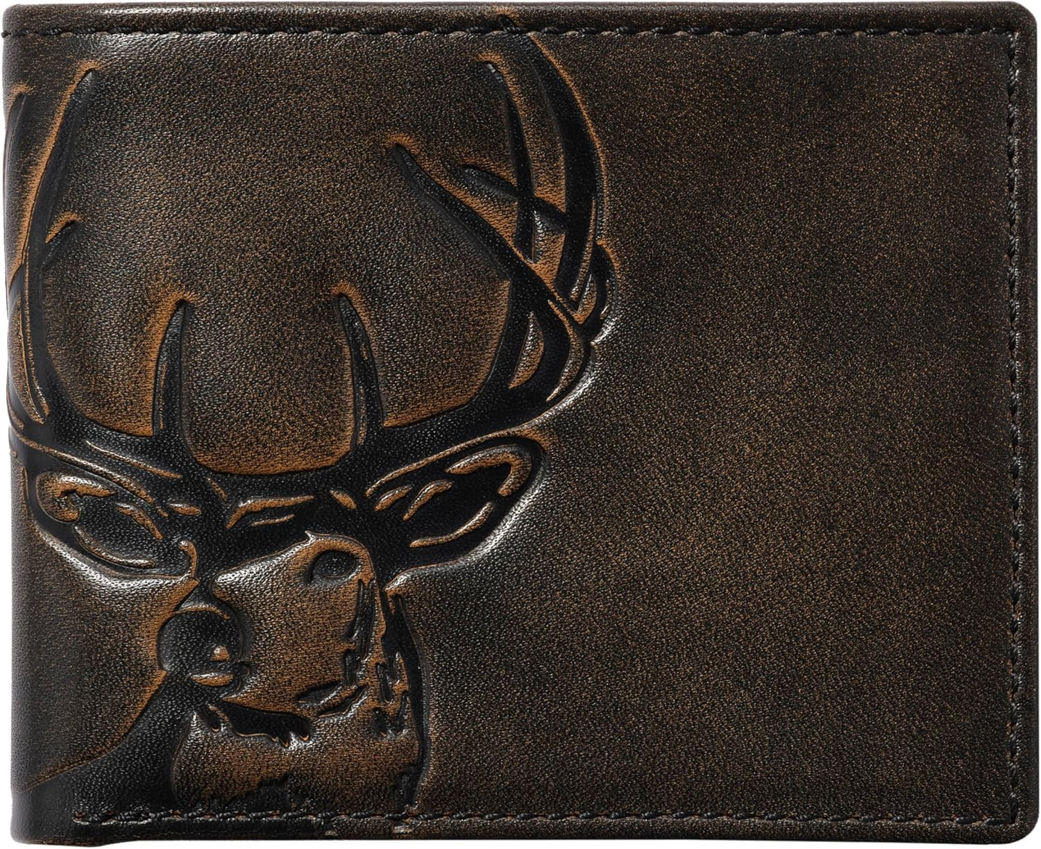 House of Jack Co. Deer Wallet for Men, Double ID Bifold Hunting Wallet, Full Grain Leather With C... | Amazon (US)