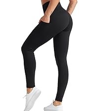 THE GYM PEOPLE Thick High Waist Yoga Pants with Pockets, Tummy Control Workout Running Yoga Leggi... | Amazon (US)