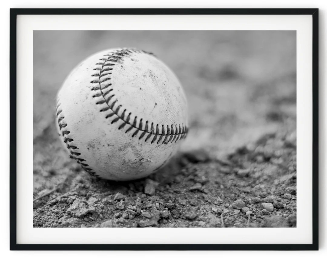 Black And White Photo Instant Digital Download Wall Art Print Baseball Image | Etsy (US)