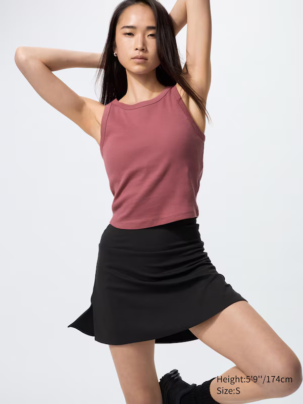 Ribbed Cropped Sleeveless Bra Top | UNIQLO (UK)