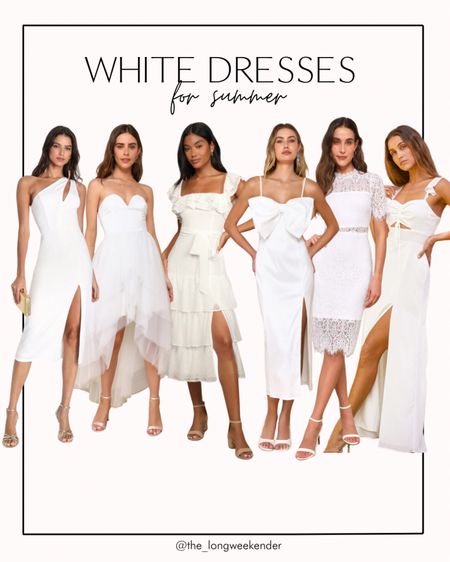 White dresses for summer! 

White dress, summer dress, bridal dress, summer outfit, bachelorette outfit 

#LTKWedding #LTKSaleAlert #LTKStyleTip