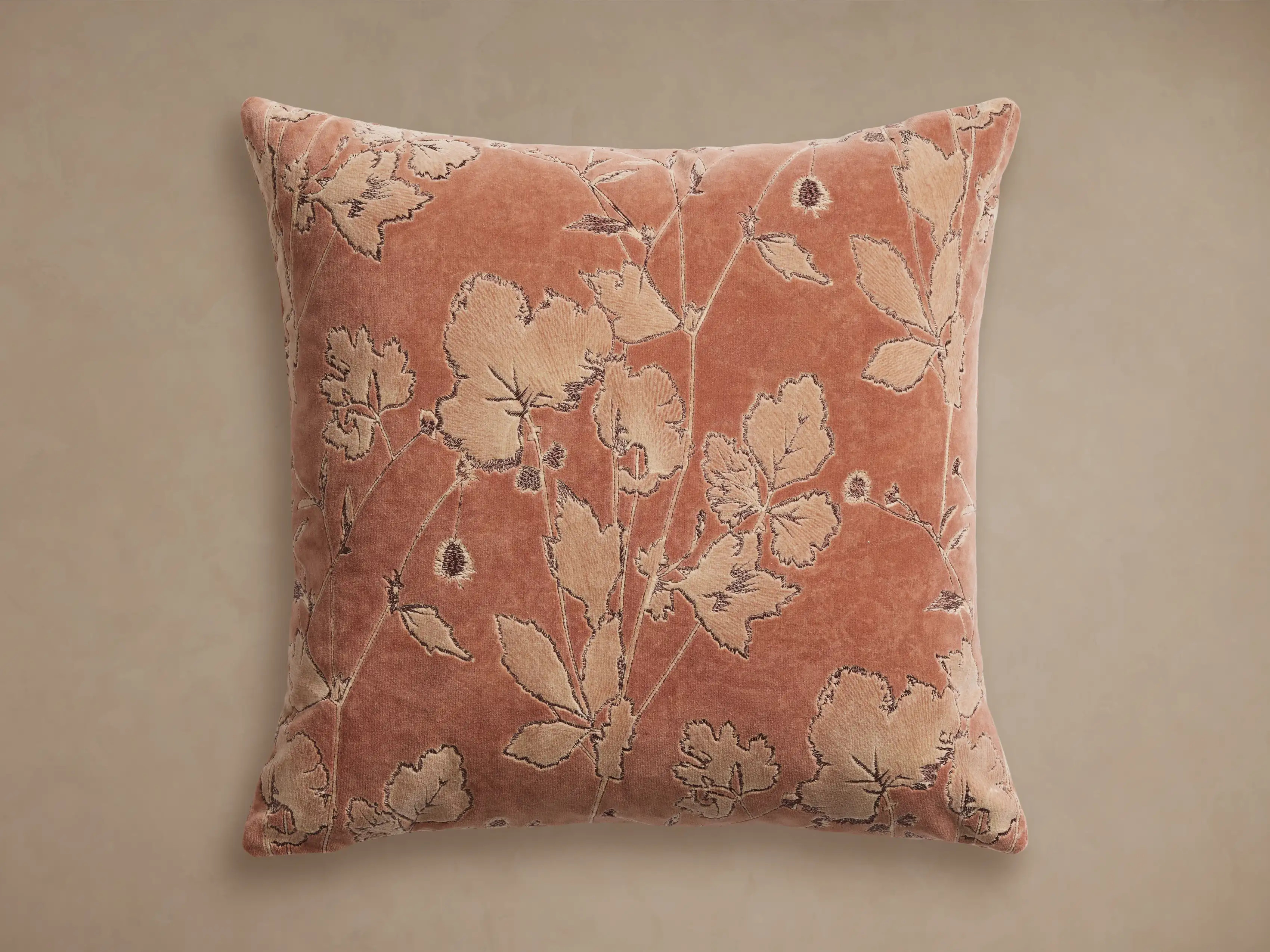 Kaylan Embroidered Botanical Pillow | Arhaus