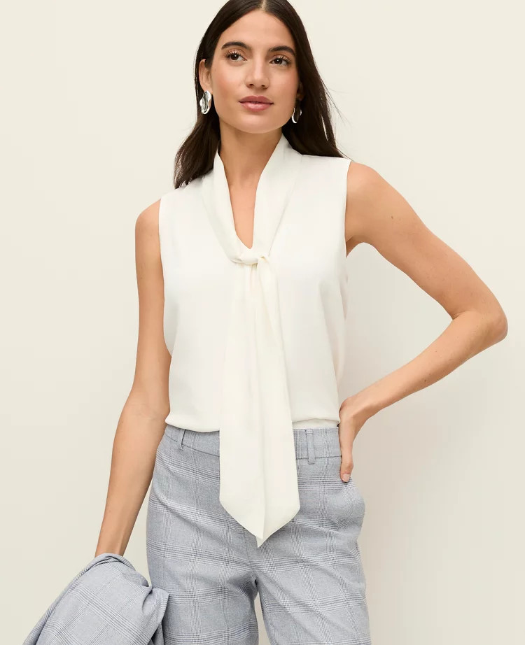 Bow Neck Shell | Ann Taylor