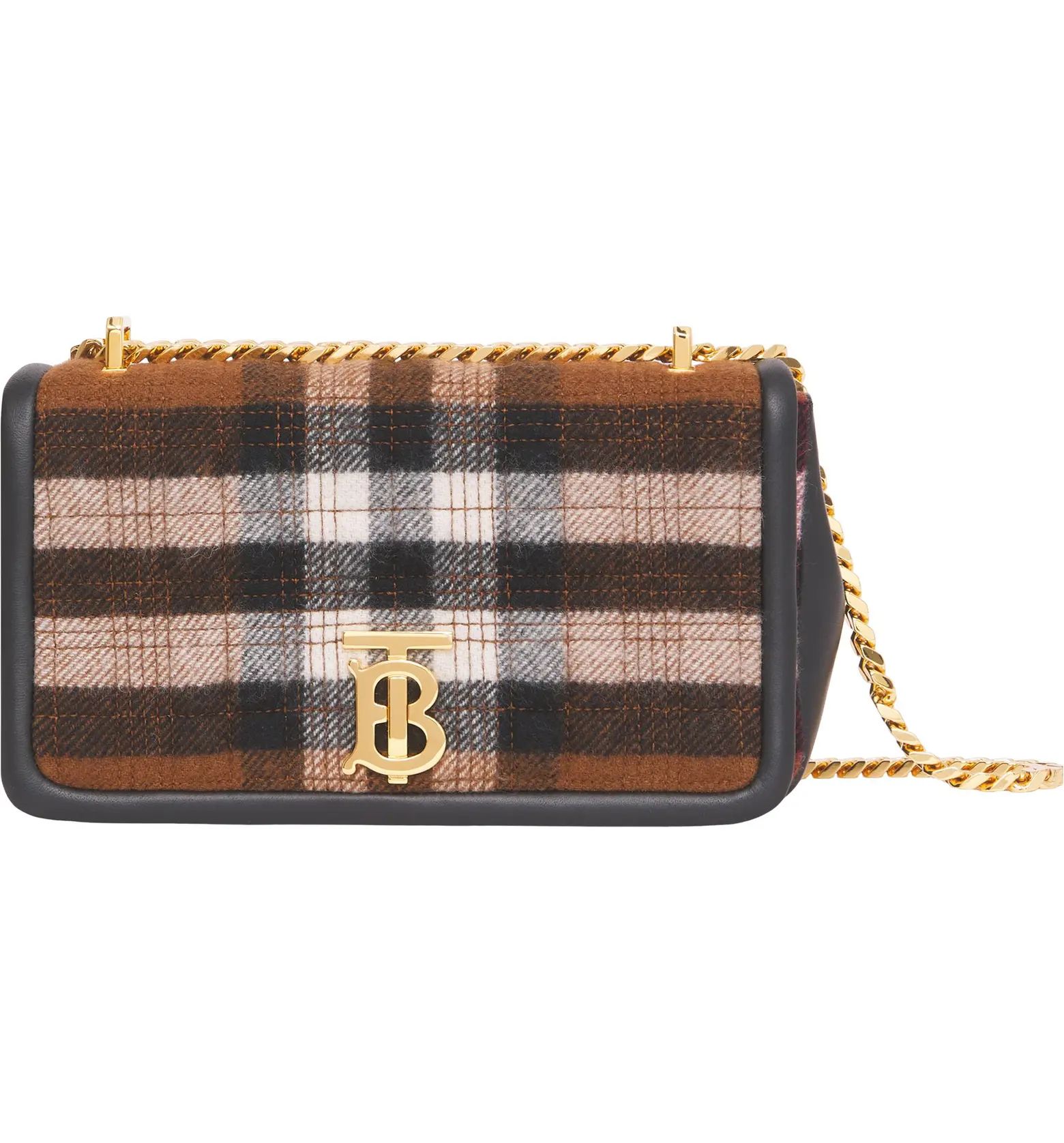 Burberry Small Lola Quilted Check Cashmere Shoulder Bag | Nordstrom | Nordstrom