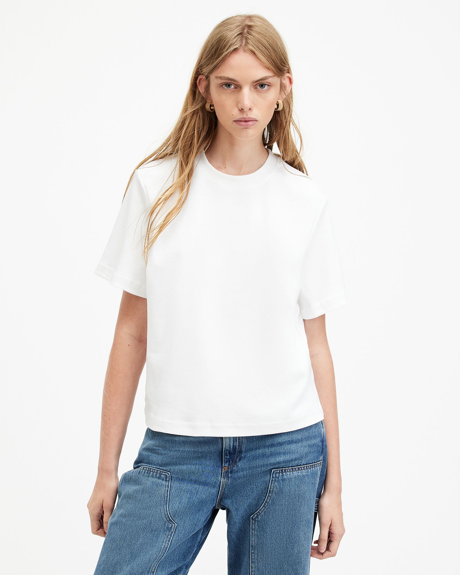 Lisa Crew Neck Short Sleeve T-Shirt White | ALLSAINTS | AllSaints UK