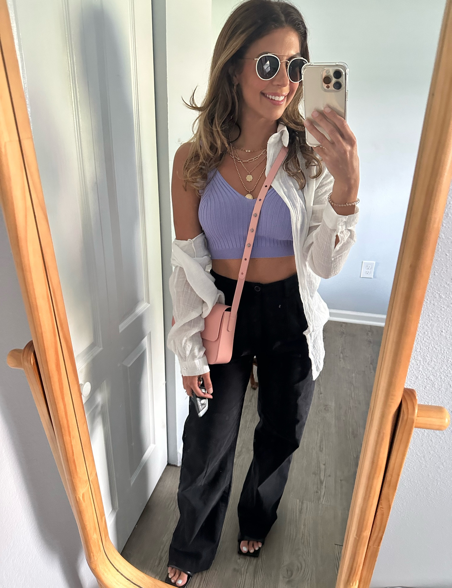 Combined my favorite Amazon steals with my beloved Pistola wide leg chinos and my alohas mules- I am so comfy in this outfit but still looked put together. Love the black and white with bits of pastel 🖤🤍🩷💜

#LTKFind #LTKunder50 #LTKstyletip