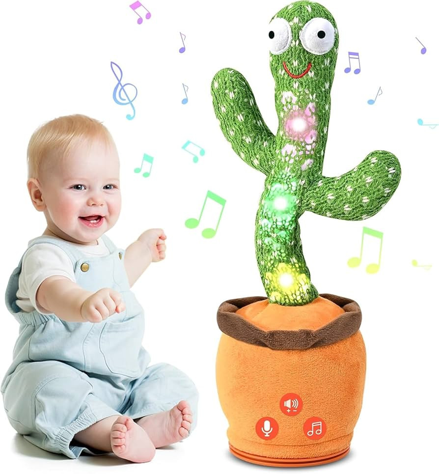 Dancing Talking Cactus Baby Toy, Mimicking & Repeating with Singing, Dancing and Recording, Volum... | Amazon (US)