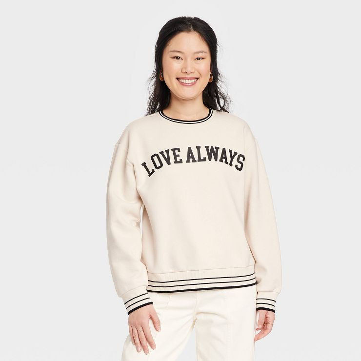 Women's Lounge Fleece Sweatshirt - A New Day™ | Target