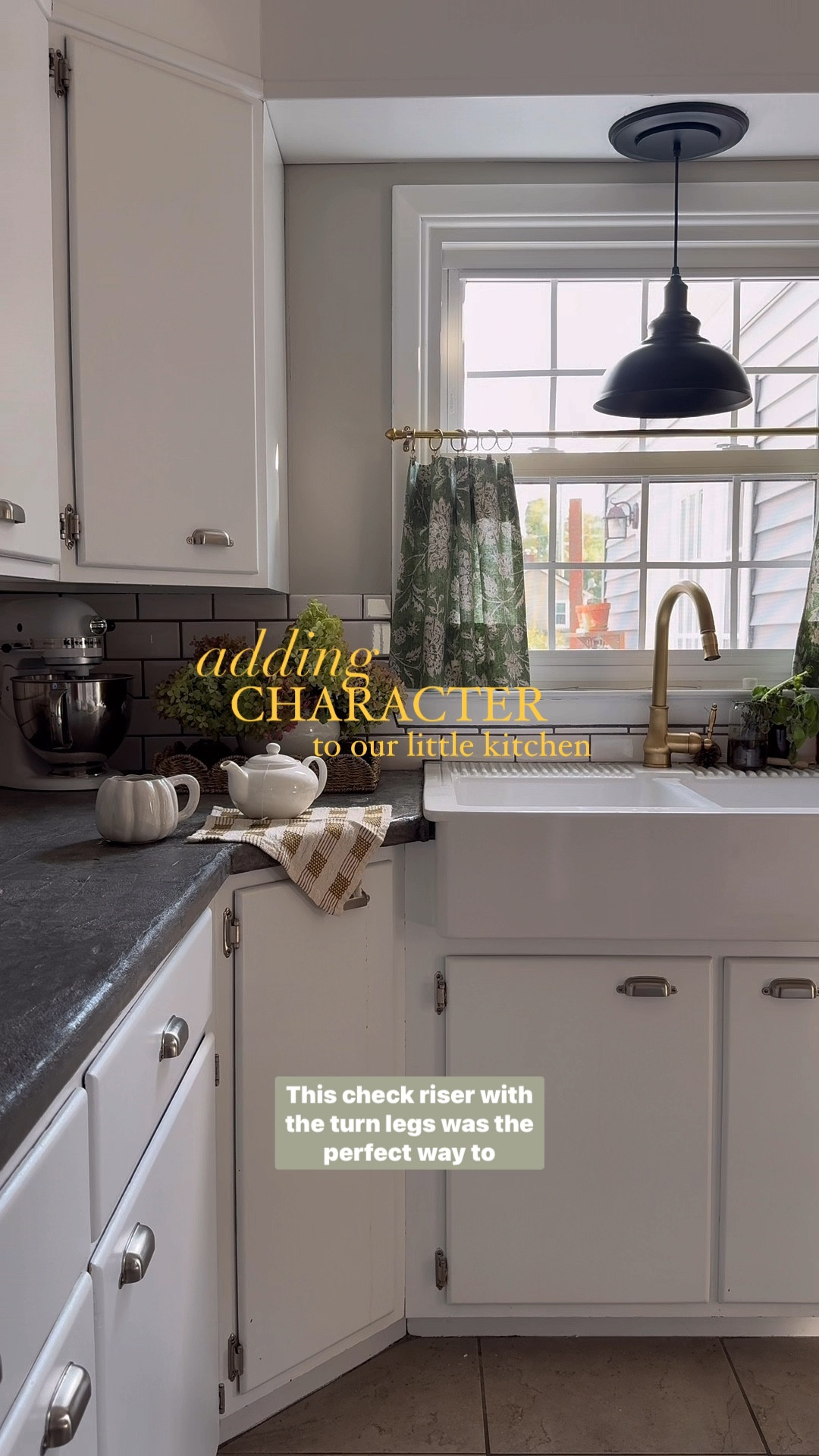 these three pieces added a little more character to our small but mighty kitchen. Check riser, ceramic floral cannisters, scallop tray
Oh and the cafe curtain too

#LTKSeasonal #LTKHome