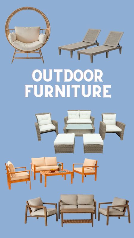 Outdoor pool side furniture options 

#LTKhome #LTKswim