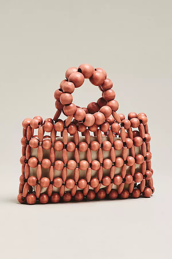 Wood Bead Top-Handle Mini Satchel | Anthropologie (US)