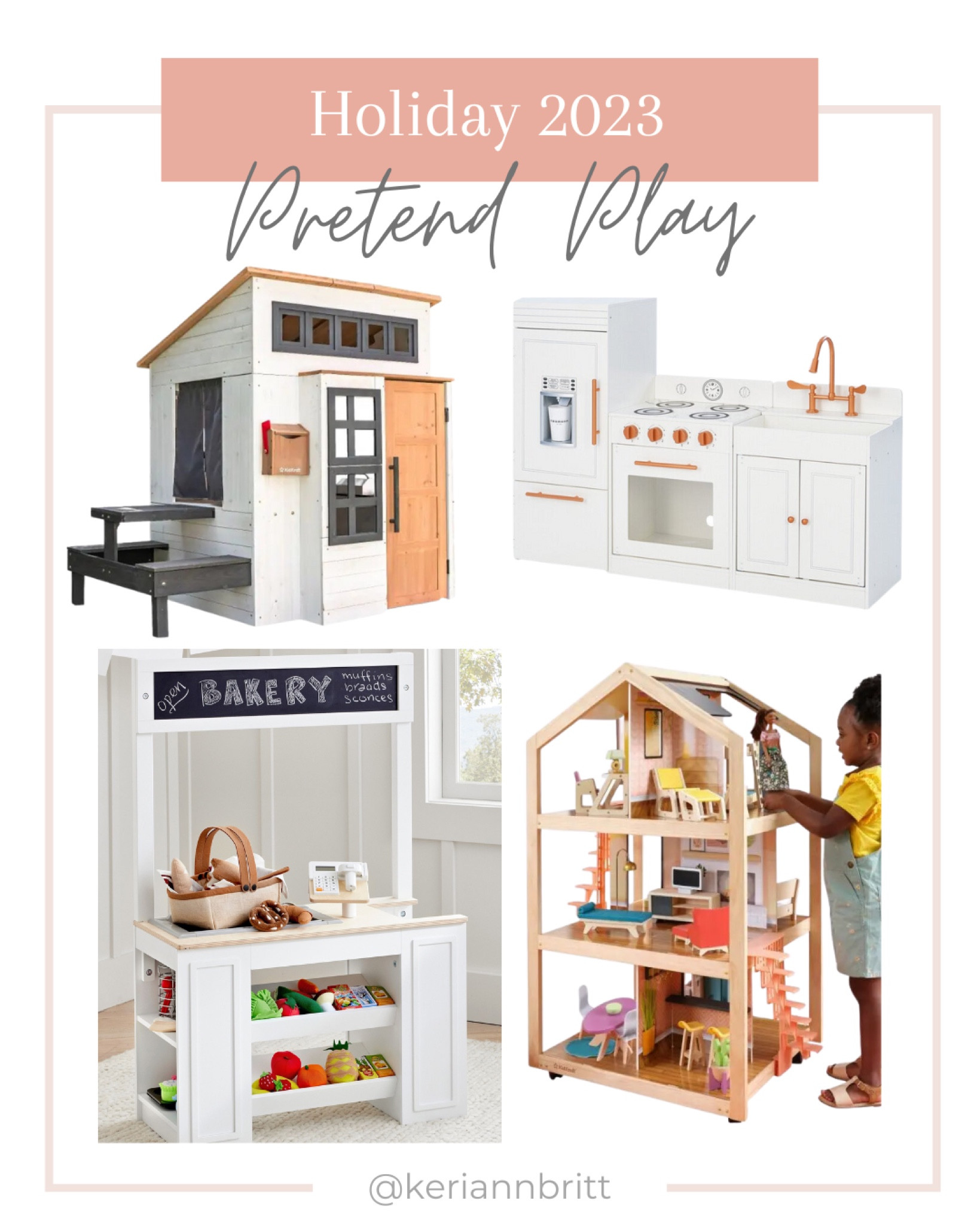 Pretend Play Christmas Gifts for Kids

Holiday gift ideas / Christmas gifts / 2023 gift guide / holiday gifts / gifts for her / gift guide / toddler gifts / kid Kraft / children’s toys / dollhouse / play house / play kitchen / outdoor play house 

#LTKhome #LTKkids #LTKGiftGuide