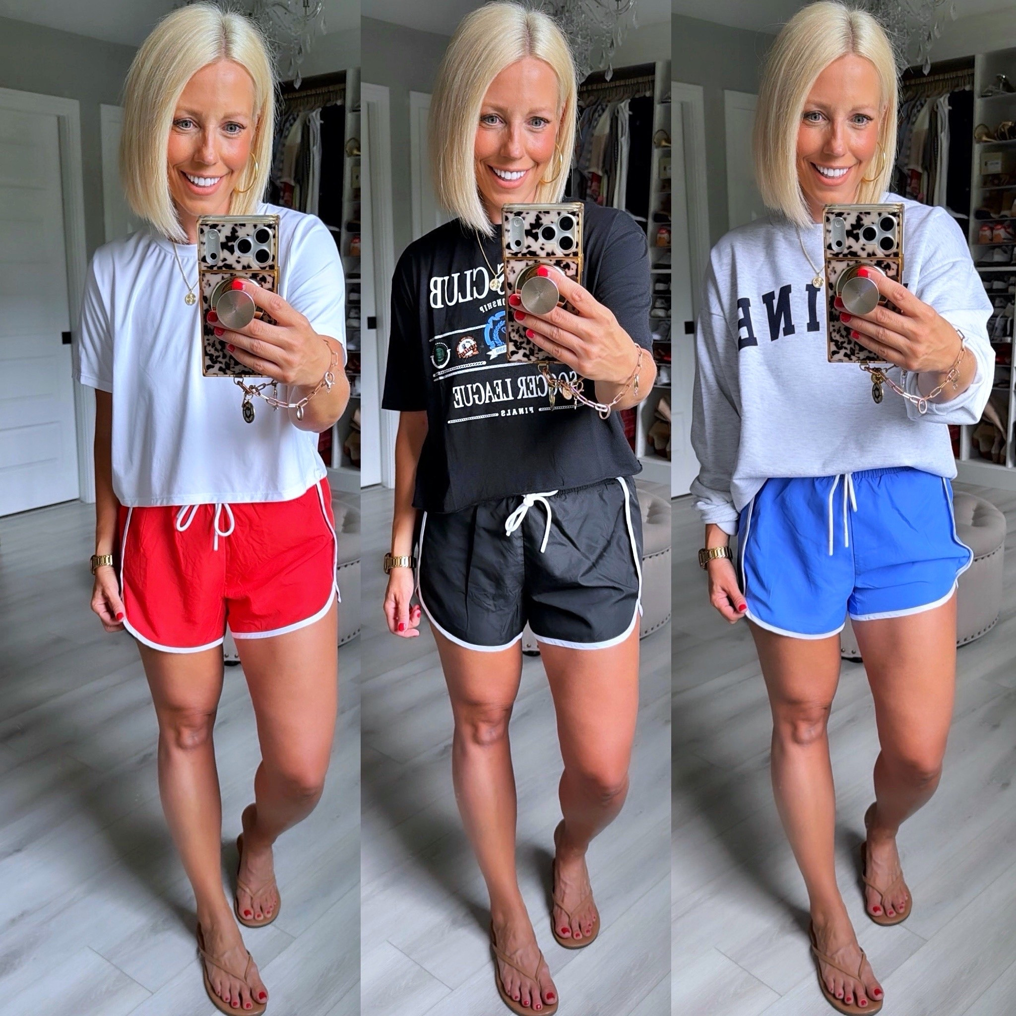 Tees and shorts size small, sweatshirt sized up to medium for oversized fit!

#LTKSaleAlert #LTKootd #LTKmomlife