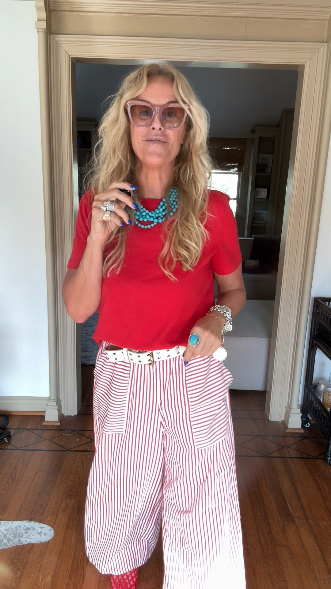 Happy Summer Colors…Red and turquoise. ❤️

#LTKOver40
