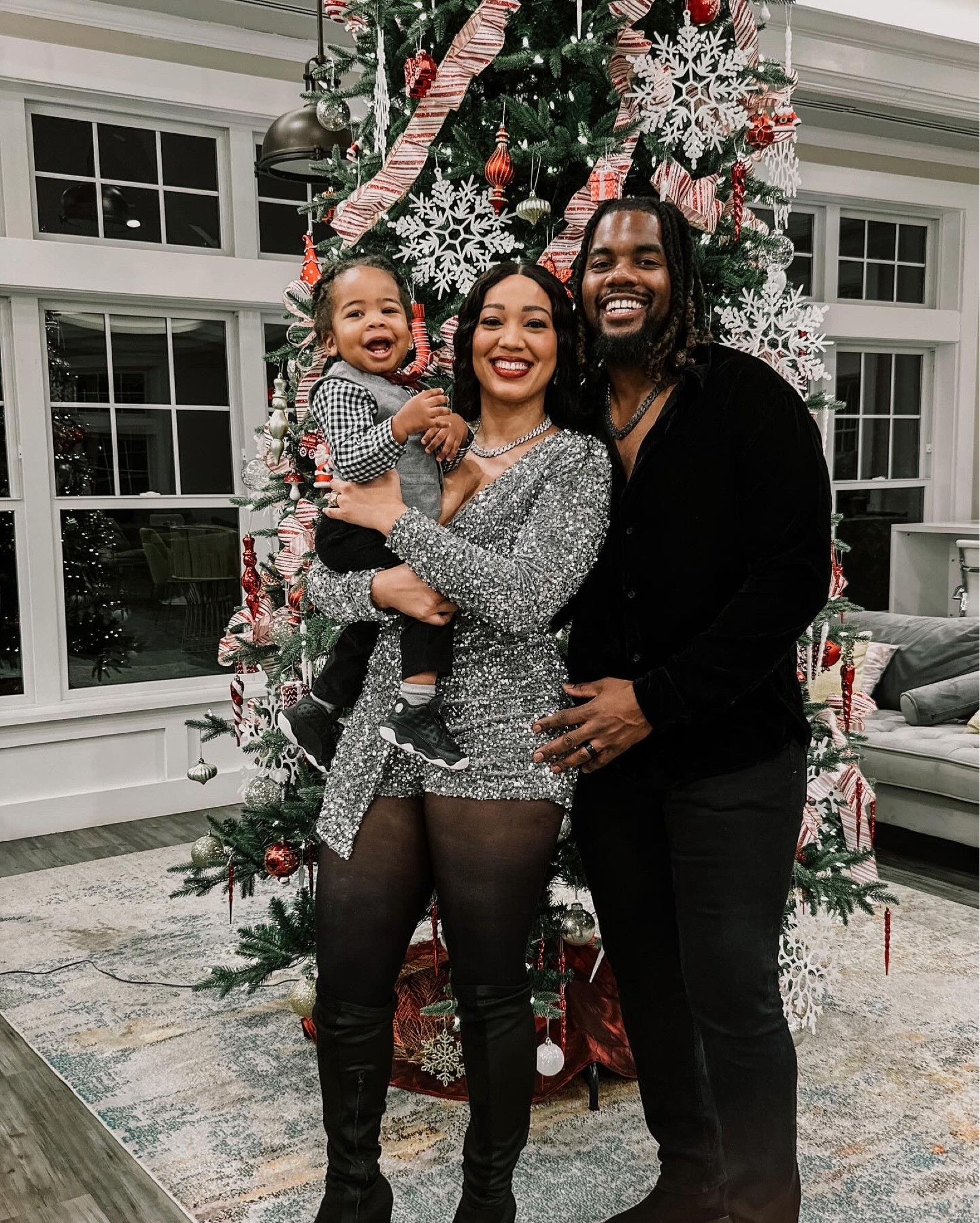 Merry Christmas y’all. We grabbed Mali a carters vest set with a bow tie from Target. Husband is wearing the velvet shirt from H&M and I’m wearing this sequin romper from forever 21.

#LTKHoliday #LTKmens #LTKstyletip