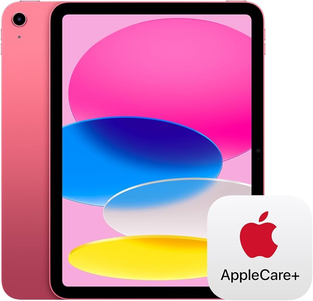 Apple iPad (10th Generation) Wi-Fi 64GB - Pink with AppleCare+ (2 Years) | Amazon (US)