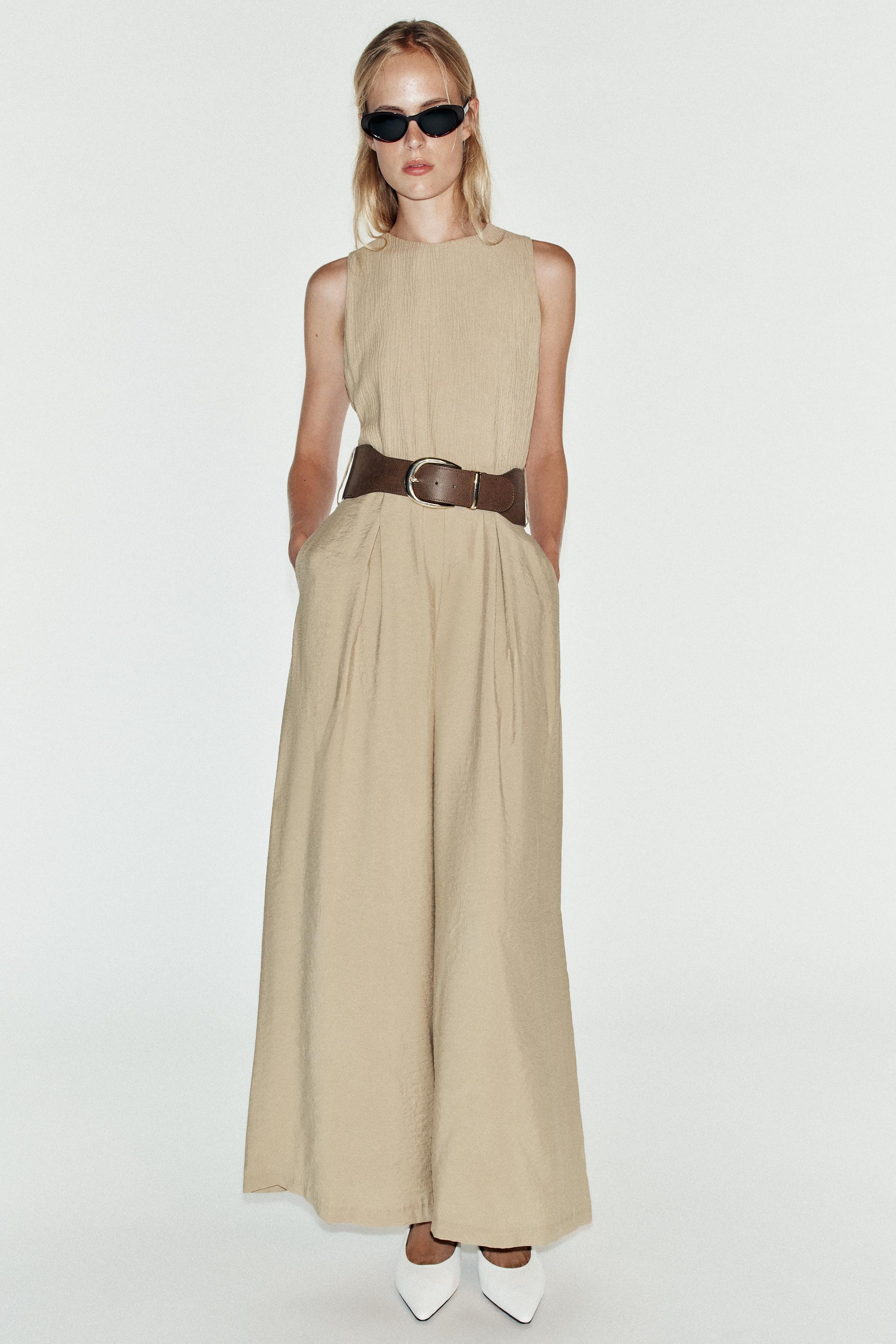 Zara - Halter Midi Dress - Women - Brown - Women | Zara US