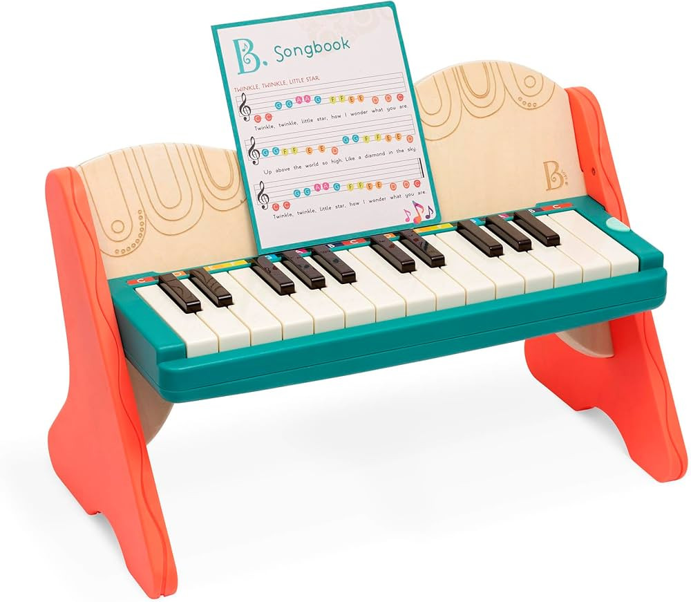 Amazon.com: B. toys – Toy Piano – Wooden Piano For Toddlers, Kids – Color-Coded Keys – So... | Amazon (US)