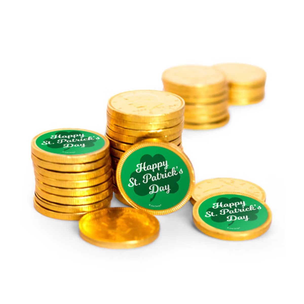 84ct St. Patrick's Day Candy Chocolate Coins Party Favors (84 Pack) - Clover - By Just Candy | Target