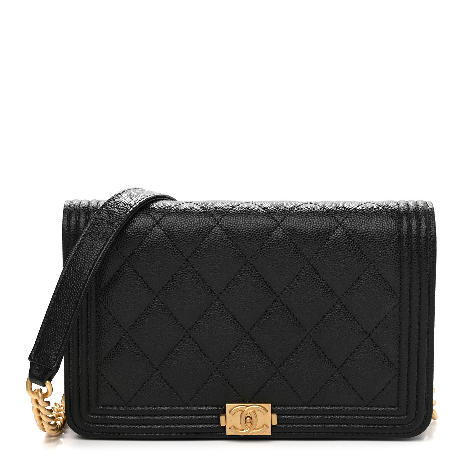 CHANEL

Caviar Quilted Boy Wallet On Chain WOC Black | Fashionphile