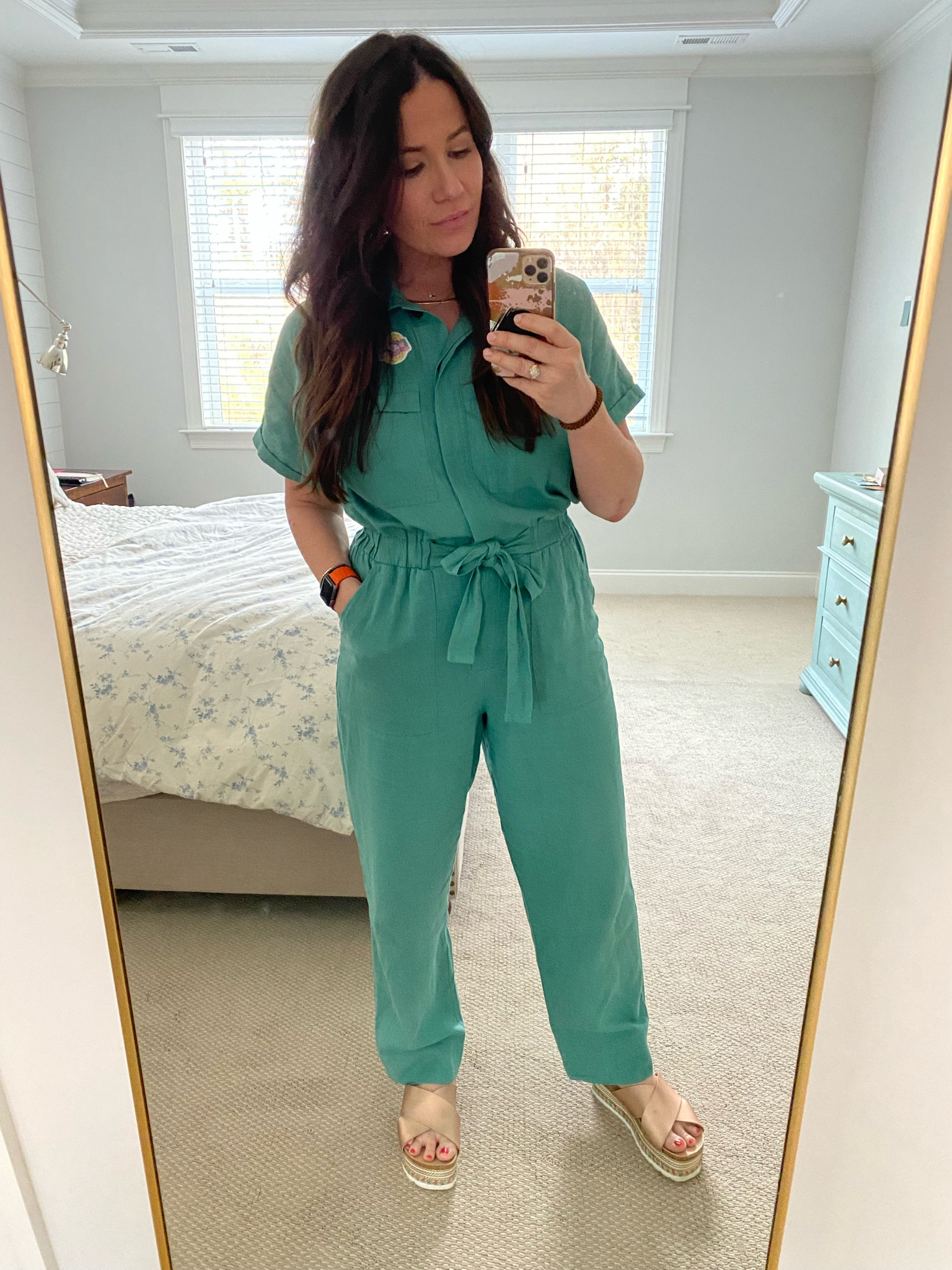 This jumpsuit is so flattering and comfortable. Comes in multiple colors. Dress up or down. I love it. Easter sticker not included. 😉
Spring outfit. Summer outfit. Effortless look. 

#LTKxTarget #LTKfindsunder50 #LTKmidsize