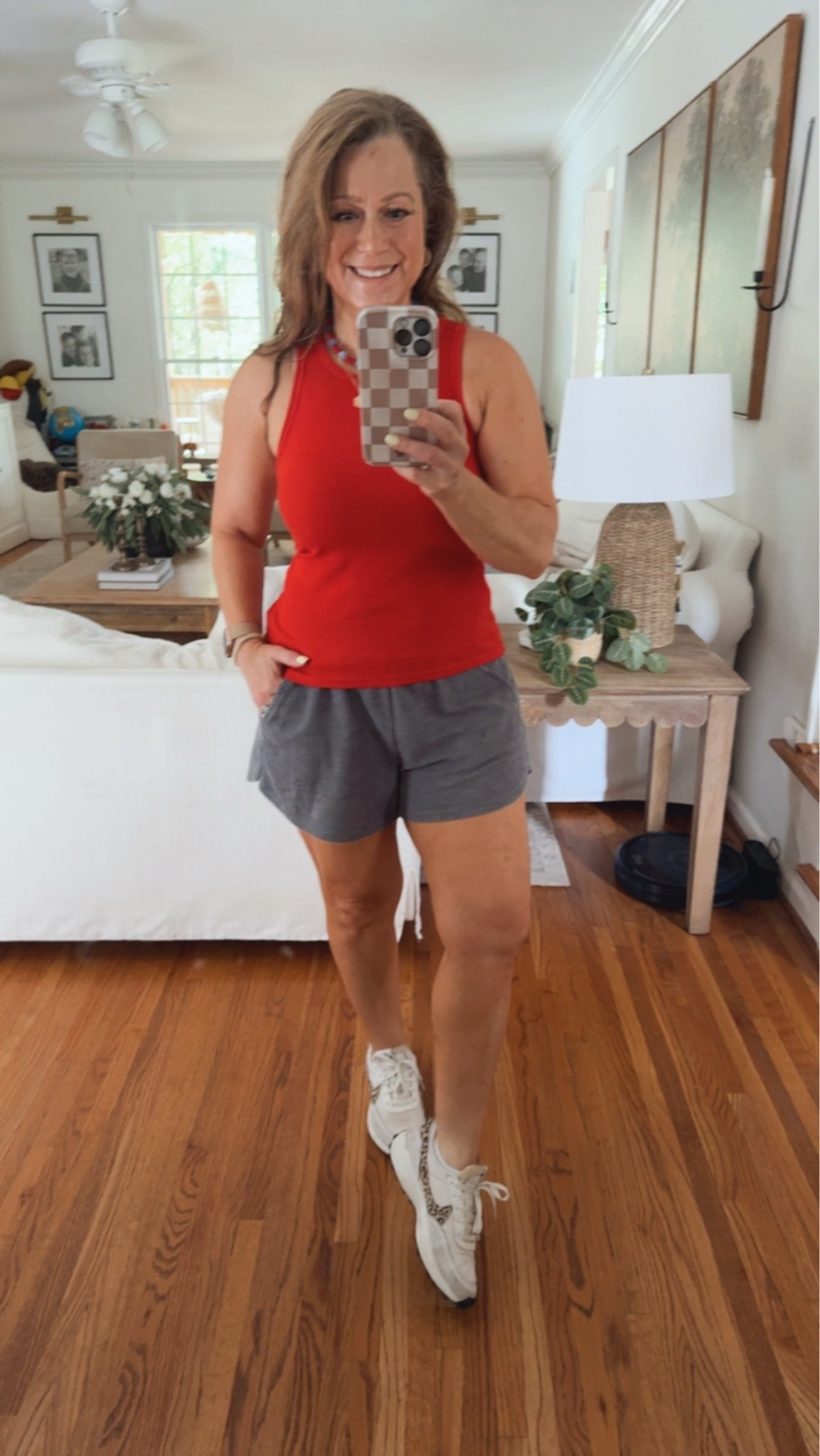 Casual summer OOTD

$5 high neck tank 
Terry Shorts (mine are old- will link similar)
Leopard Nike sneakers

#LTKootd #LTKmomlife #LTKPetite